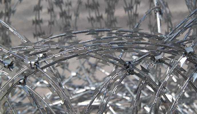 Razor Blade Wire Closeup